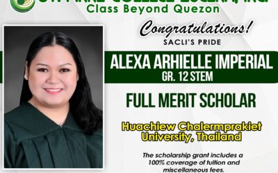 Full Merit Scholar & Global Achiever: Congratulations, Alexa Arhielle Imperial!
