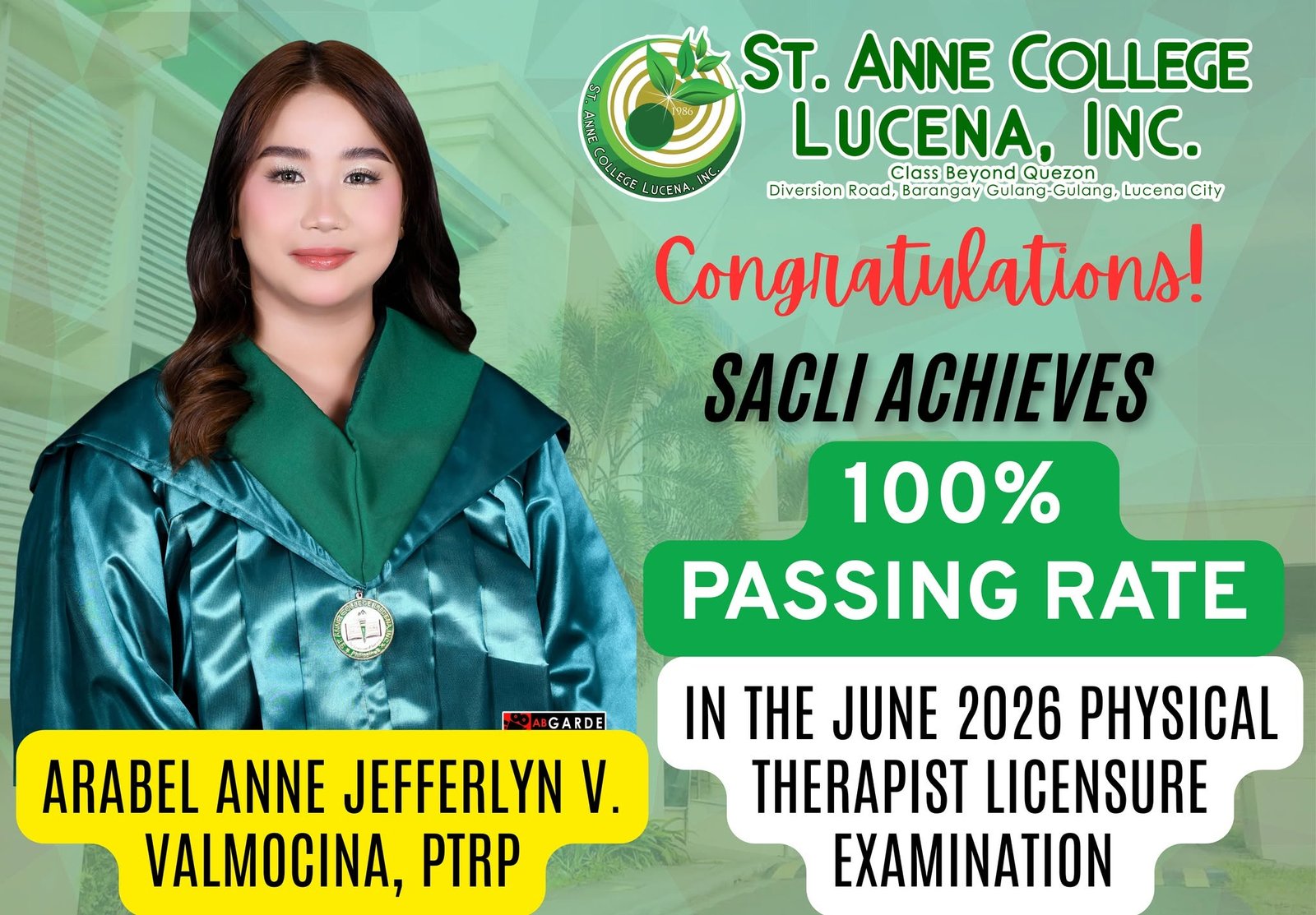 SACLI Achieves Another Milestone: 100% PTLE Passing Rate!